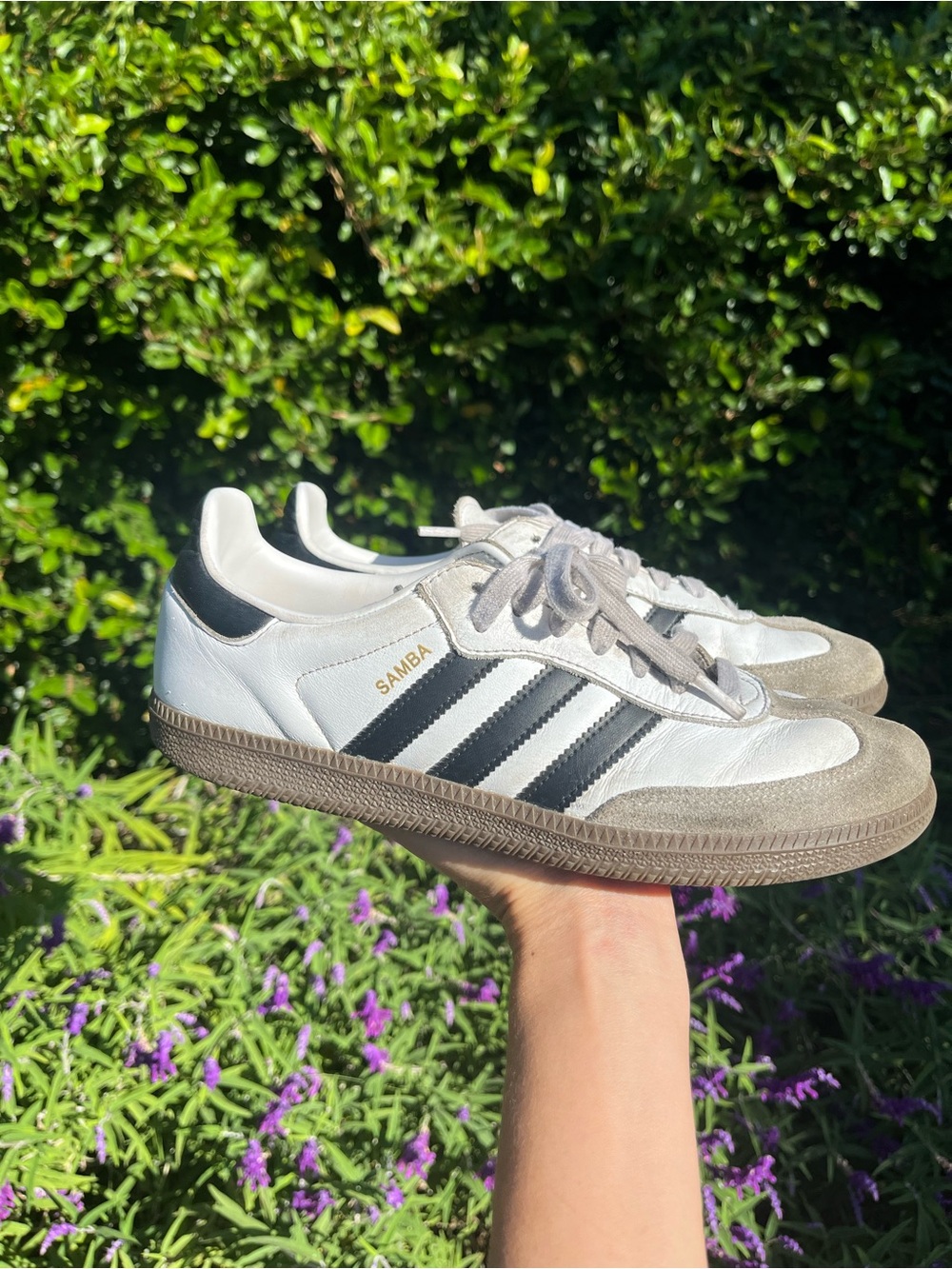 adidas Samba OG Sneakers Cloud White and Core Black Size 9